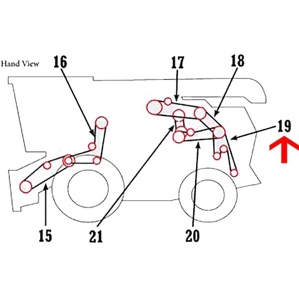 Aftermarket H241212 Lower Chopper Drive Belt Fits John Deere S660 S670 S670HM S680 S690 COB40-0799 - main